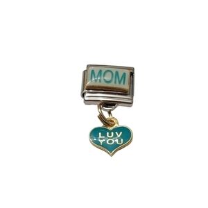 Italian‎ Charmlink for Italian Charm Bracelet Mom with Luv You Dangle Hea…